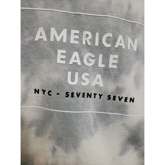 Men's American Eagle Short Sleeve Shirt Gray white Size Large USA 1977 - Picture 2 of 7